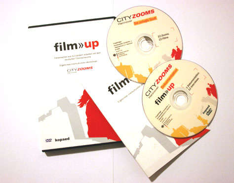 DVDs, Booklet und Cover der film>>up Dokumentation